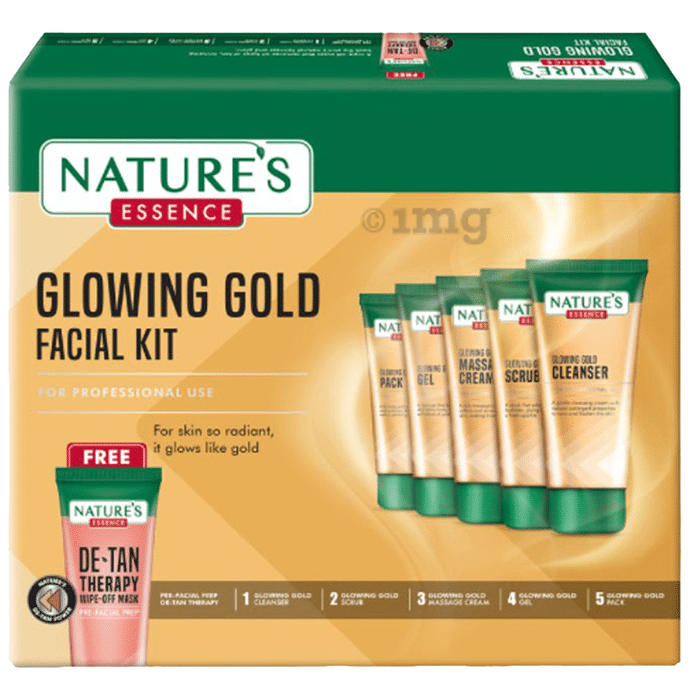 Nature's Essence Glowing Gold Facial kit for Skin so Radiant, its Glows Like Gold