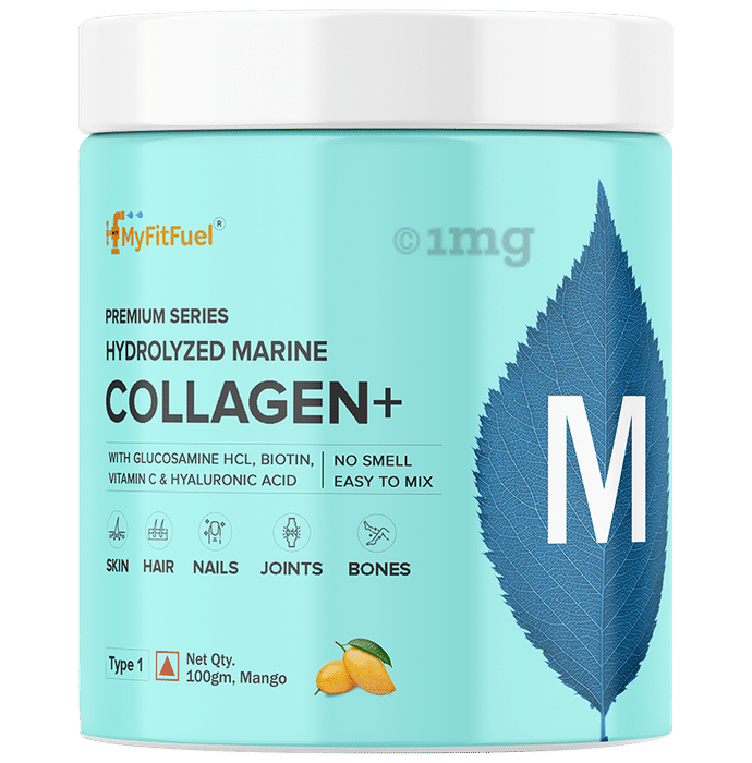 MyFitFuel Premium Series Hydrolyzed Marine Collagen+ with Glucosamine Mango