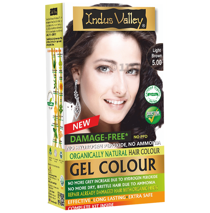 Indus Valley Damage-Free Gel Colour Complete Kit Light Brown