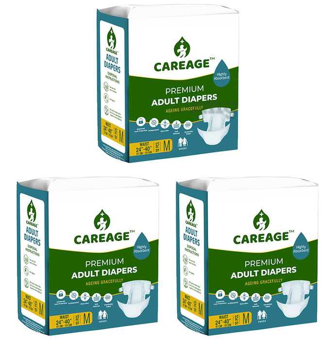 Careage Premium Adult Diaper (10 Each) Medium