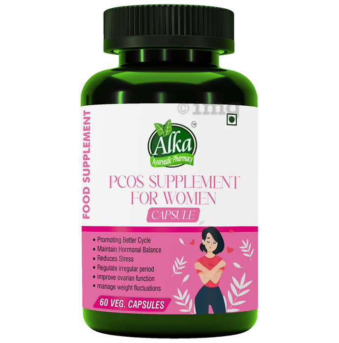 Alka Ayurvedic Pharmacy PCOS Supplement for Women Veg Capsule