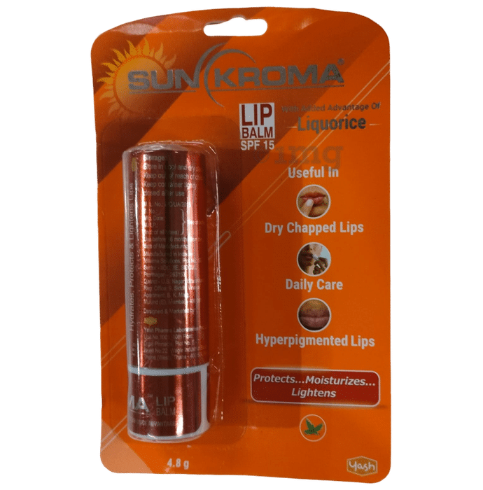 Sunkroma SPF 15 Lip Balm with Liquorice | For Dy & Chapped Lips