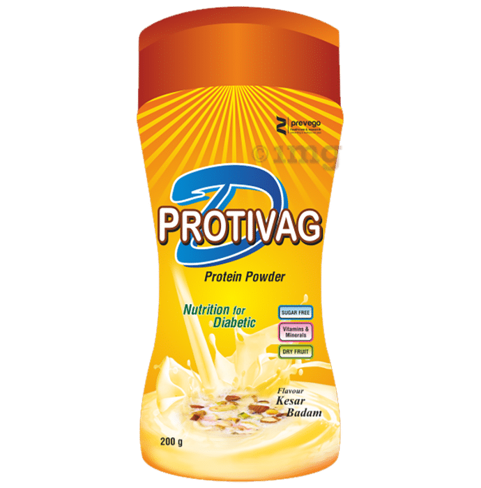 D Protivag Protein Powder Sugar Free Kesar Badam