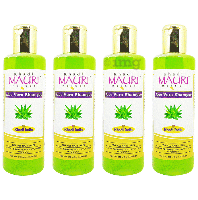 Khadi Mauri Herbal Aloevera Shampoo (210 ml Each)