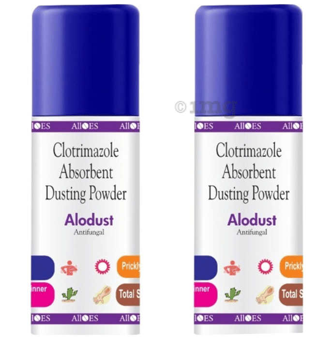 Alloes Alodust Antifungal Clotrimazole Absorbent Powder (100gm Each)
