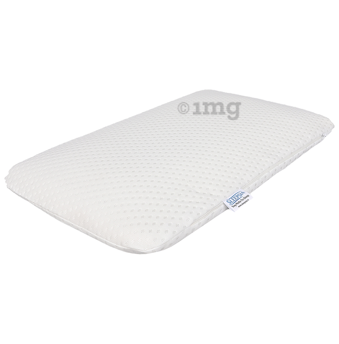 Sleepsia  Memory Foam Orthopedic Ultra-Slim Pillow  White