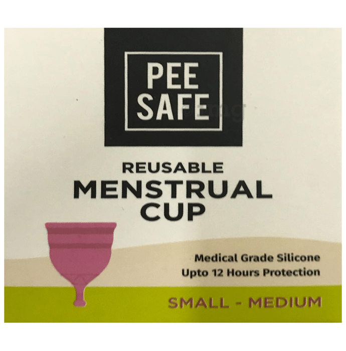 Pee Safe Reusable Menstrual Cup with Medical Grade Silicone for Women Small-Medium