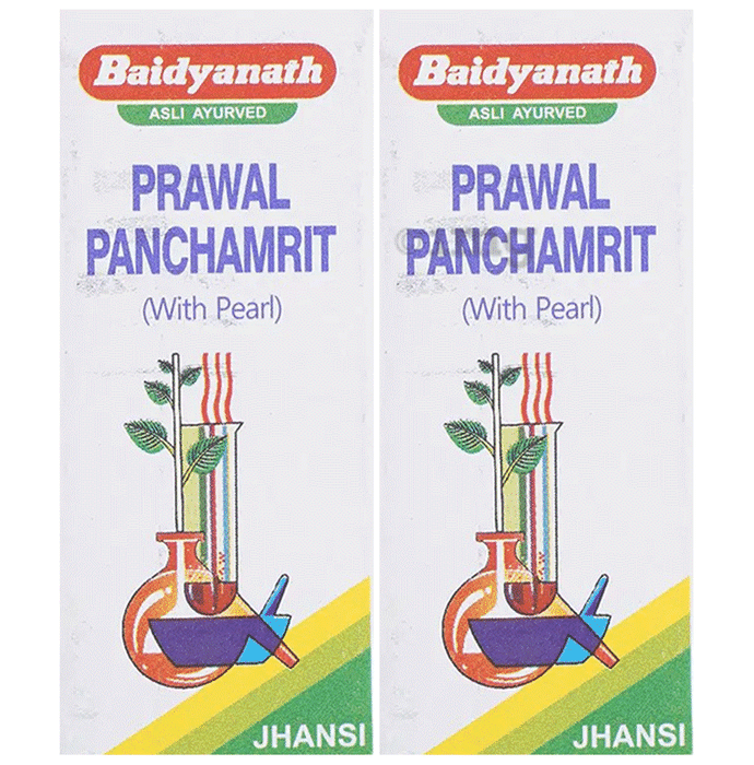 Baidyanath (Jhansi) Prawal Panchamrit Tablet with Pearl (25 Each)