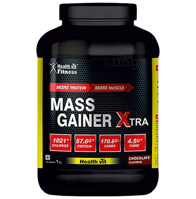 HealthVit Mass Gainer Xtra with Vitamins & Minerals Powder Chocolate