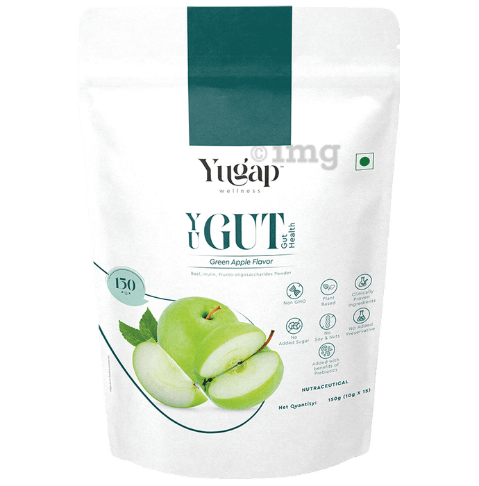 Yugap YuGut Gut Health Sachet (10gm Each) Green Apple No Added Sugar