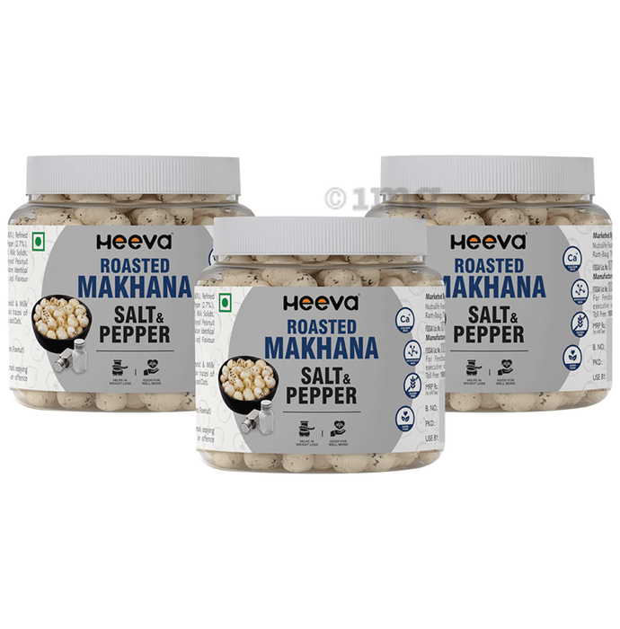 Heeva Roasted Makhana (100gm Each) Salt & Pepper