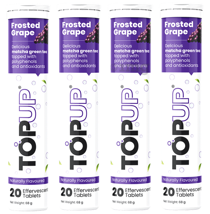 TopUp Delicious Matcha Green Tea Effervescent Tablet (20 Each) Frosted Grape