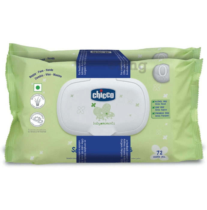 Chicco Soft Cleansing Wipes (72 Each)