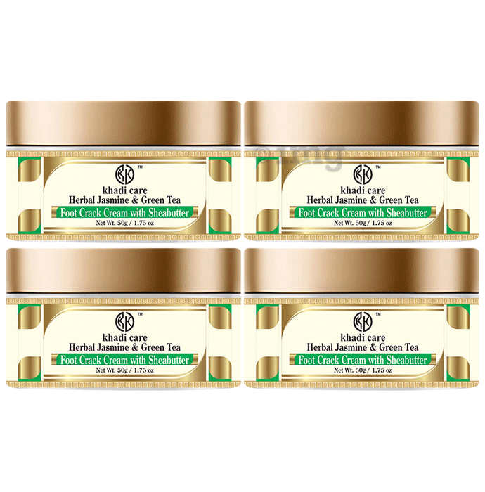 Khadi Care Herbal Jasmine & Green Tea Foot Crack Cream With Sheabutter (50gm Each)