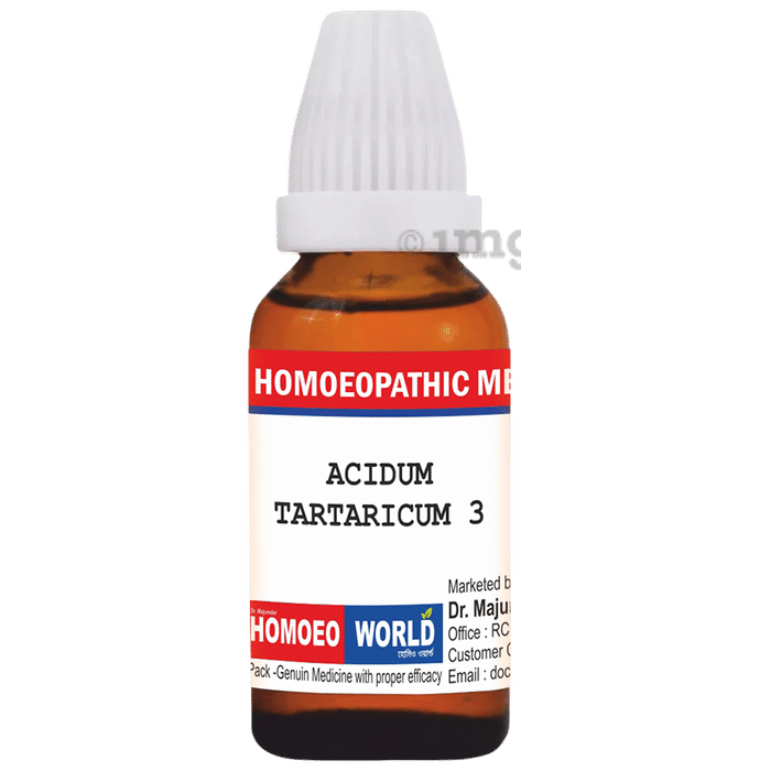 Dr. Majumder Homeo World Acidum Tartaricum Dilution (30ml Each) 3