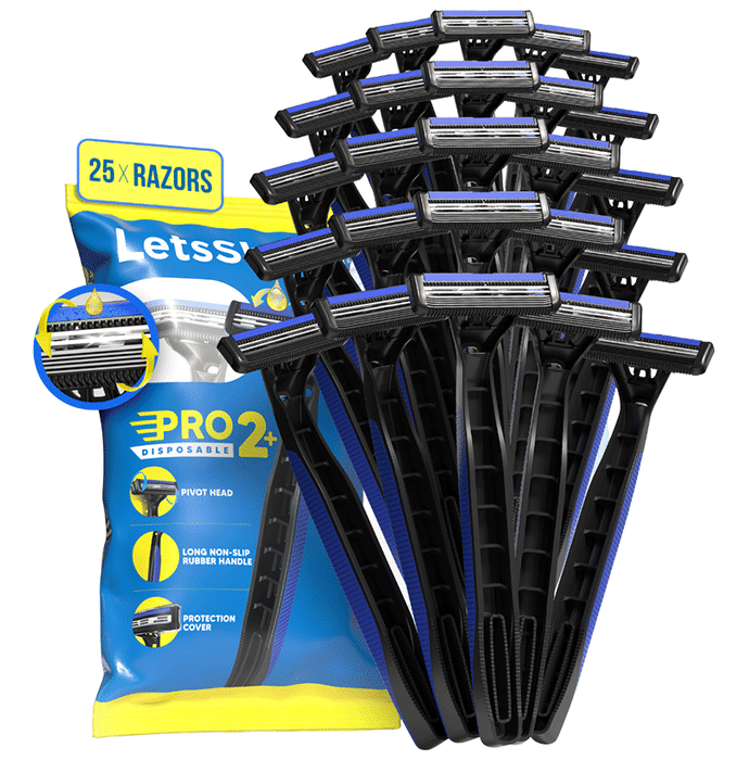 LetsShave Pro 2 Blade Plus Disposable Shaving Razor For Men