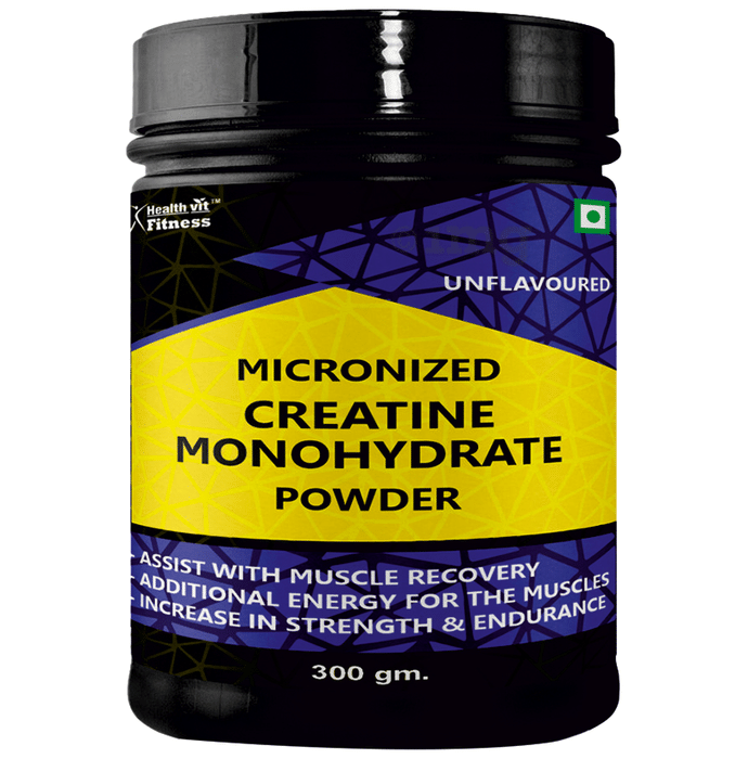 HealthVit Micronized Creatine Monohydrate | For Muscle Recovery, Strength & Endurance | Powder
