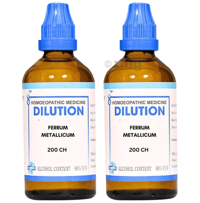 LDD Bioscience Ferrum Metallicum Dilution (100ml Each) 200 CH Buy combo pack of 2.0 bottles at