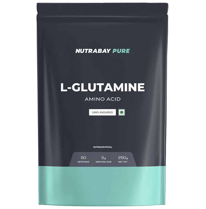 Nutrabay 100% L-Glutamine Amino Acid for Muscle Recovery & Immunity | Unflavoured