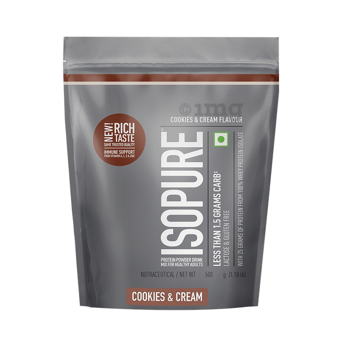 Isopure 100 Whey Protein Isolate Cookies & Cream Buy packet of 500 gm Powder at best price in