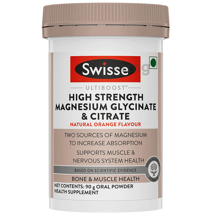 Swisse Ultiboost High Strength Magnesium Glycinate & Citrate Oral Powder Orange
