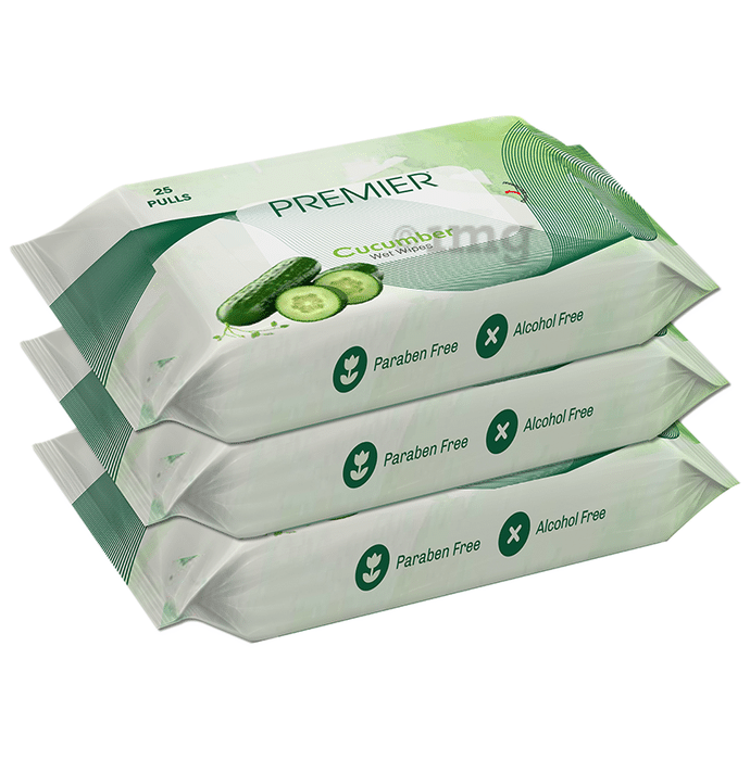 Premier Tissues Wet Wipe (25 Each) Cucumber