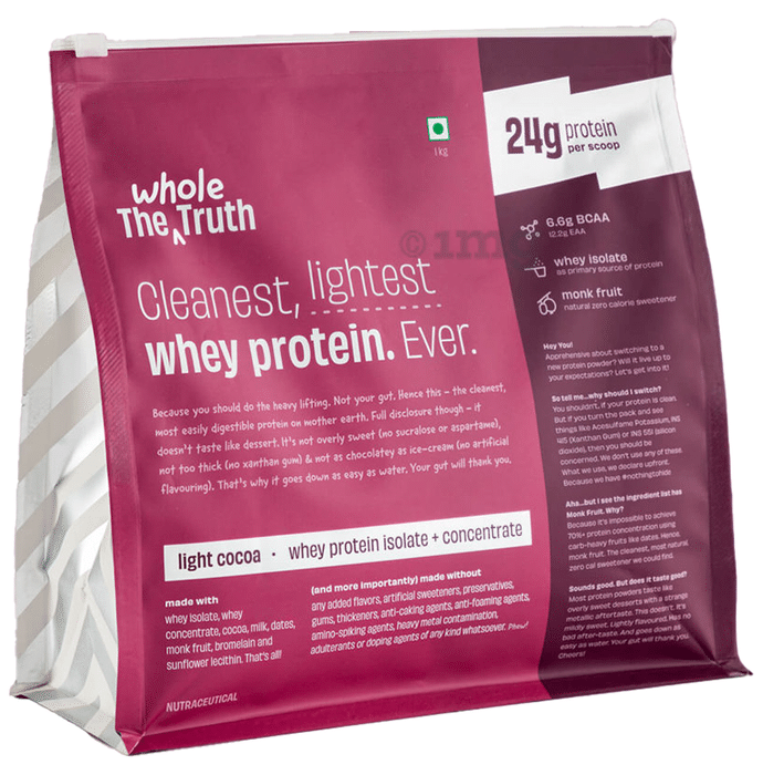 The Whole Truth Protein for Everyone Powder 24gm Protein Per Scoop Light Cocoa