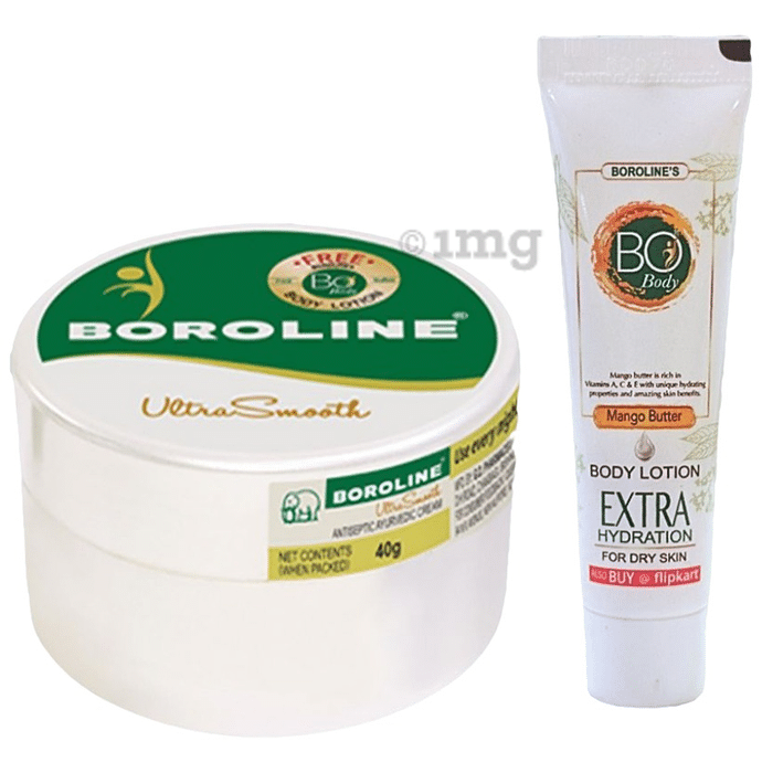 Boroline Ultra Smooth Cream | Moisturises, Heals, Protects & Promotes Skin Health with Boroline Body Lotion 7ml Free