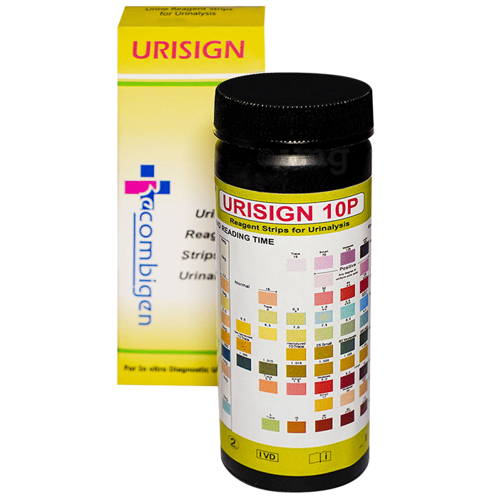Recombigen Urisign 10 Parameter Reagent Strips For Urinalysis Urine Test Strip