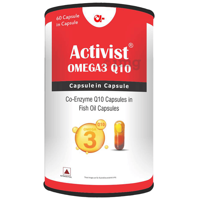 Activist Omega 3 Q 10 Capsule in Capsule Buy bottle of 60 capsules at