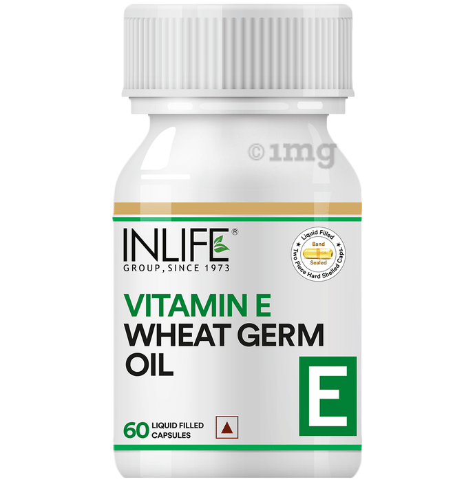 Inlife Vitamin E Wheat Germ Oil for Skin Health | Liquid Filled Capsule