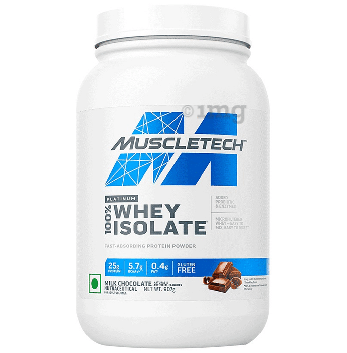 Muscletech Platinum 100% Whey Isolate Milk Chocolate Gluten Free