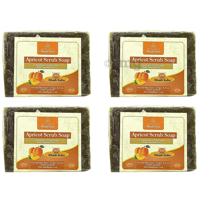 Khadi Pure Apricot Scrub Soap (125gm Each)