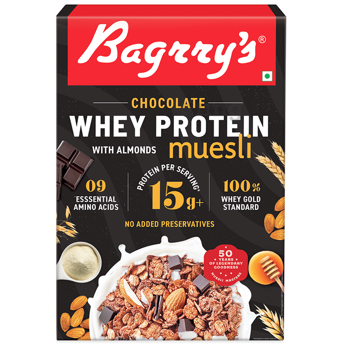 Bagrry's Chocolate Whey Protein with Almonds Muesli