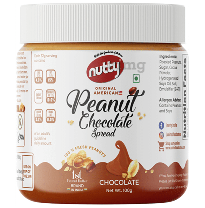 Nutty Original American Peanut Chocolate Spread