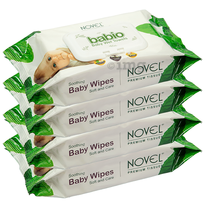 Novel Soothing Baby Wipes | Soft & Care Baby Wet Towels (80 Each)