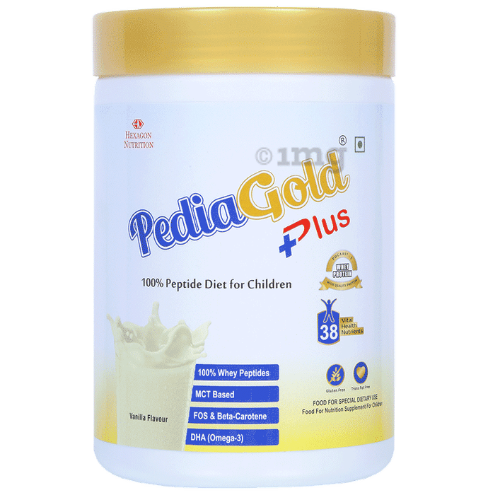 PediaGold Plus Whey Peptides & DHA | Flavour Vanilla Powder