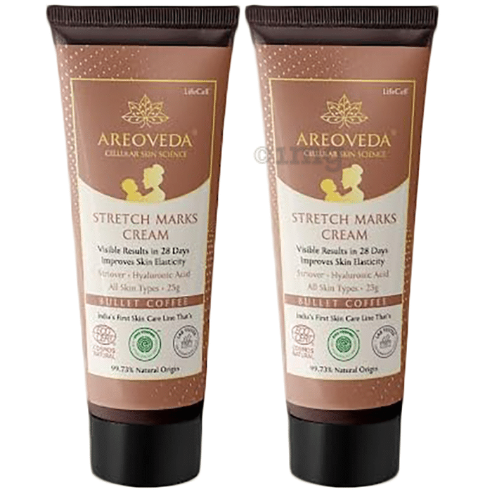 Areoveda Cellular Skin Science Bullet Coffee Stretch Marks Cream (25gm Each) for All Skin Types