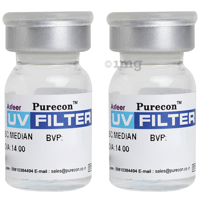 Purecon UV Filter Soft Contact Lens Optical Power -0.25 Blue