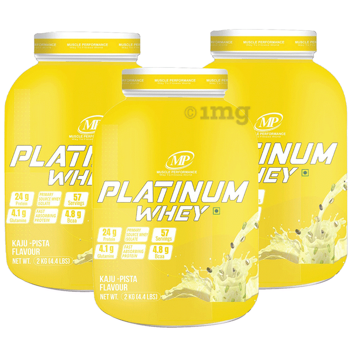 MP Muscle Performance Platinum Whey Powder (2Kg Each) Kaju Pista