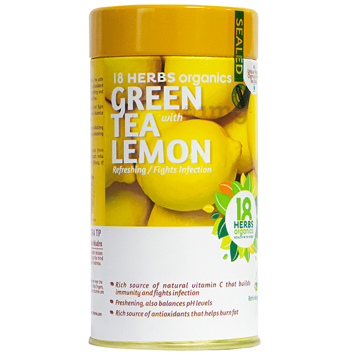 18 Herbs Organics Green Tea Bag (1.25gm Each) with Lemon