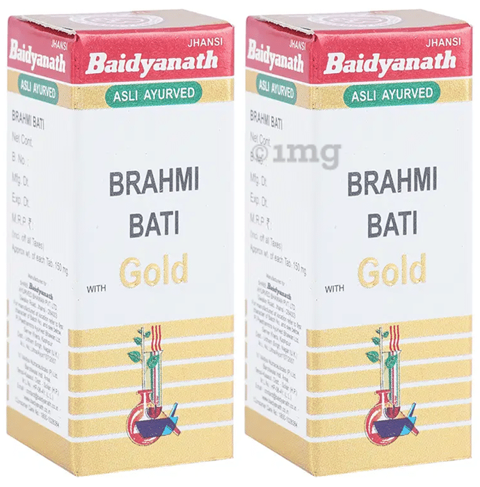 Baidyanath (Jhansi) Brahmi Bati with Gold Tablets (10 Each)
