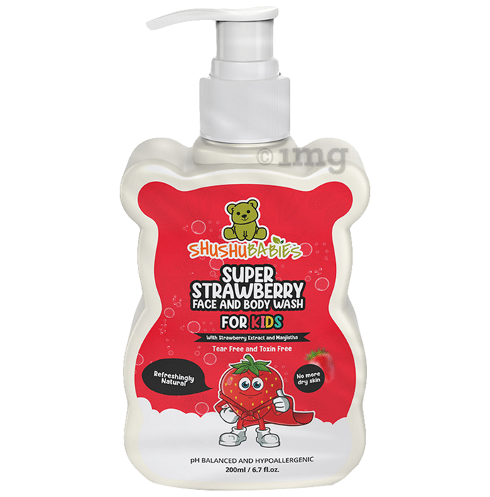 ShuShu Babies Super Strawberry Face and Body Wash for Kids