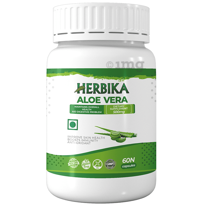 Herbika Aloe Vera Capsule Buy Bottle Of 600 Capsules At Best Price In India 1mg 0833