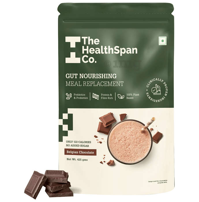 The Healthspan Co. Gut Nourishing Meal Replacement Powder (425gm Each) Belgian Chocolate