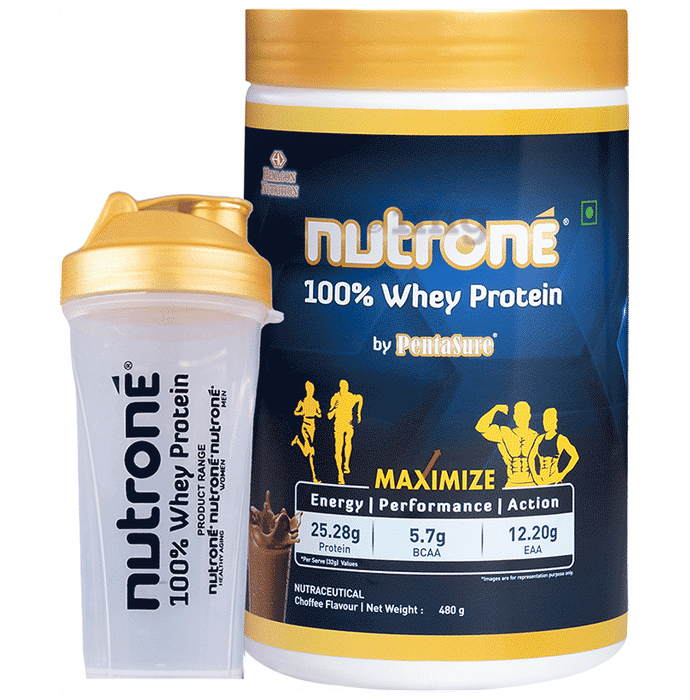Nutrone 100% Whey Protein Powder Choffee with Shaker Free