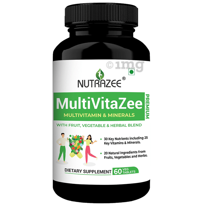 Nutrazee MultiVitaZee Multivitamin & Minerals Veg Tablet for Men & Women