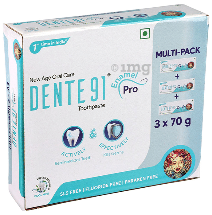 Dente 91 Cool Mint Toothpaste (70gm Each)