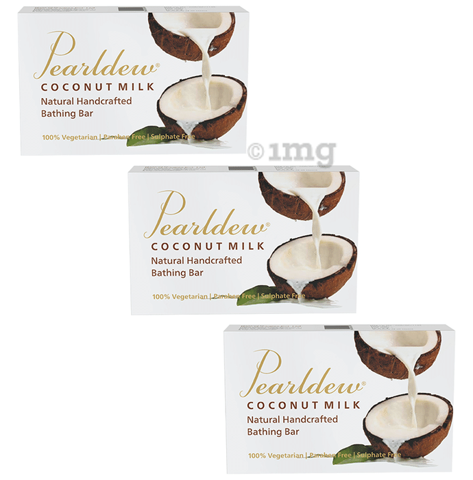 Pearldew Coconut Milk Natural Handcrafted Bathing Bar (75gm Each)