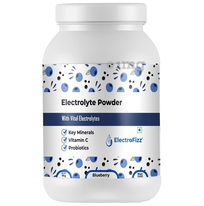 Electrofizz Electrolyte with Vitamin C & Probiotics | Flavour Powder Blueberry